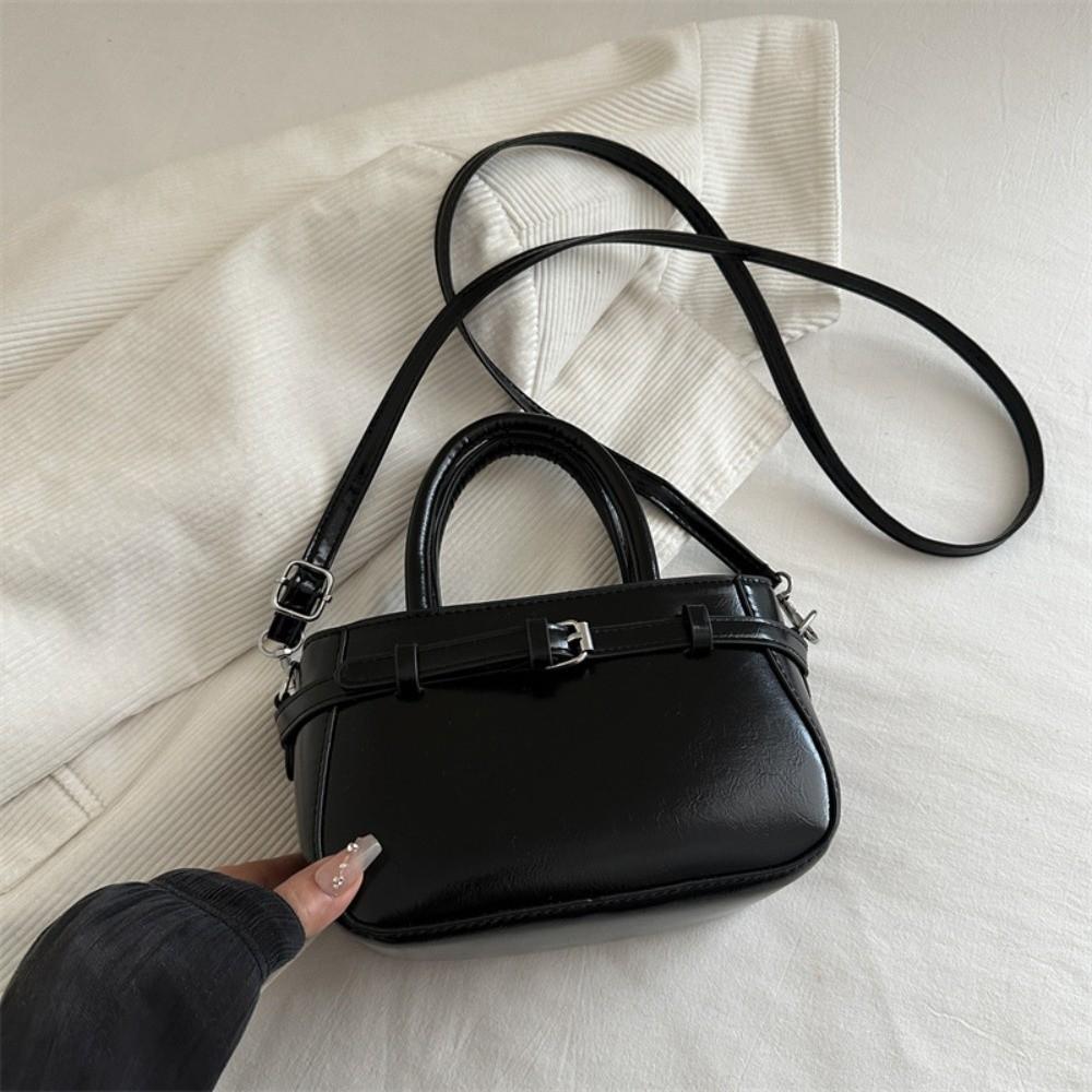 

Small Size Casual Shoulder Bag PU Leather Shoulder Strap Crossbody Bag New Small Square Bag School чёрный