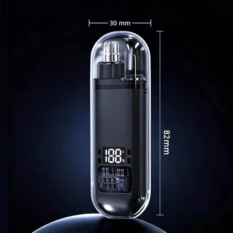 1 Set Washable Mini Portable Electric Clipper Usb Rechargeable Nose And Ear Hair Trimmer For Men Quick Charging Low Noise