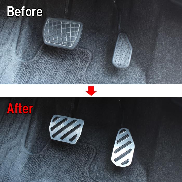 Aluminum Pedal Cover Set Rise Rocky Taft Move Move Canvas Mira Ys Tanto Daihatsu Compatible Toyota Compatible Car Light Vehicle Rubber No Tools