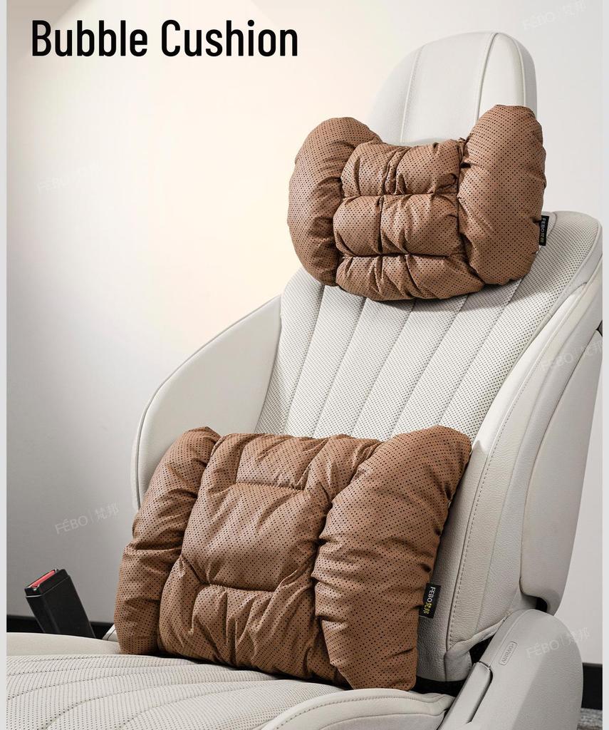 BMW Headrest Neck & Lumbar Support Pillow for New Car Models: 3 Series, 5 Series, X1, X3, X5, I3