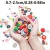 60/120/240 Stück Farbe Runde Harzknöpfe 0,7-2,5 cm Verschiedene Größen für DIY-Bastelarbeiten Nähen & Stricken Projekte Haushaltsnähen JXB