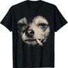 Rauchender Chihuahua Meme Lustiges Hundegesicht Y2K Grunge Hund T-Shirt