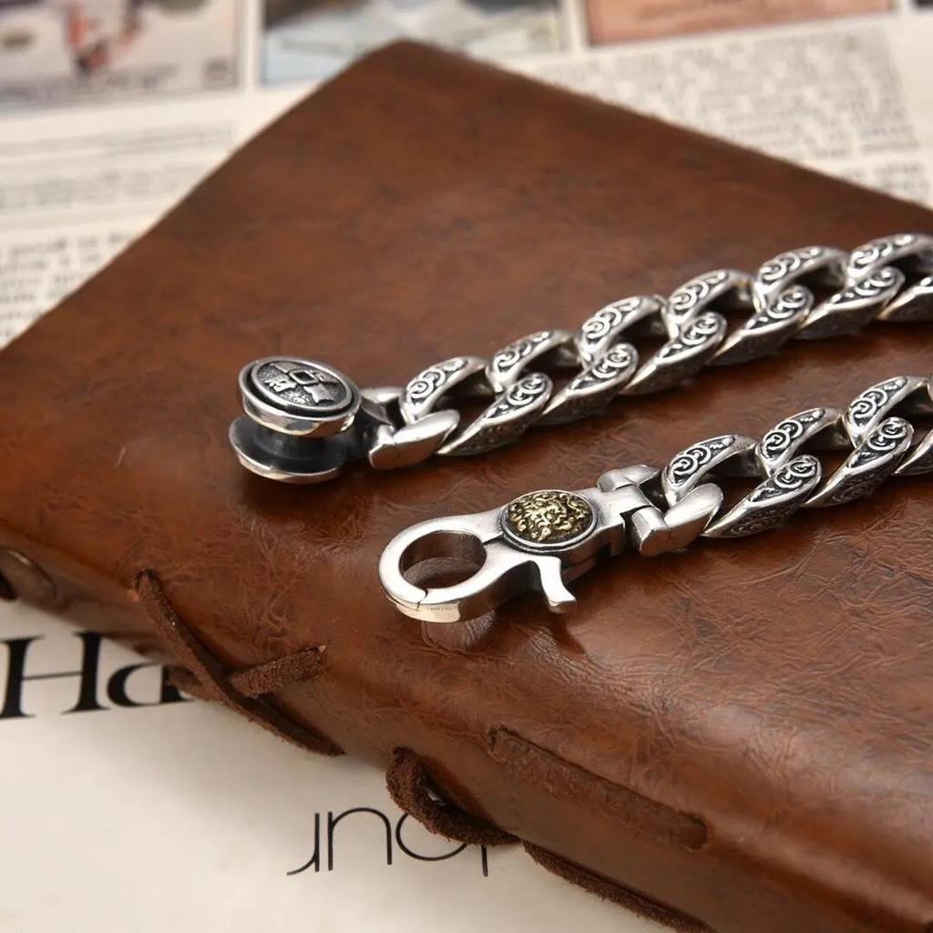 New Retro Bracelet, Old Pixiu Bracelet, Wide Bracelet for Men, Domineering and Versatile