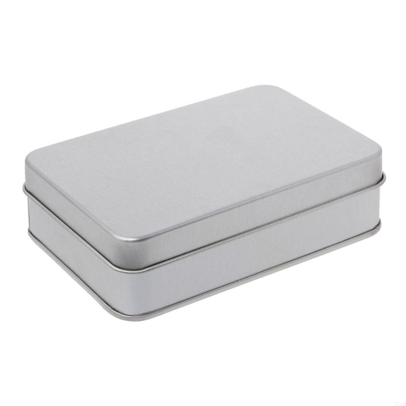 Tinplate Storage Box Metal Jewelry Rings Necklace Traveling Portable Storage Tinplate Storage Box Metal Container 88X60X18mm синий