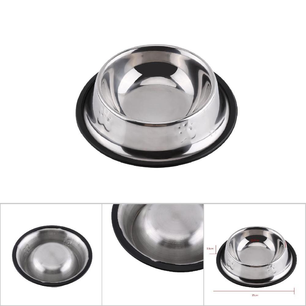Anti-tip Pet Bowl Rustproof Pet Drinking Bowl Durable Use Cat Food Bowl  Pet Rest Area