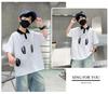 Boys' short sleeved summer clothes 2026 new item, CUHK boys' summer letter printed T-shirt, thin base shirt