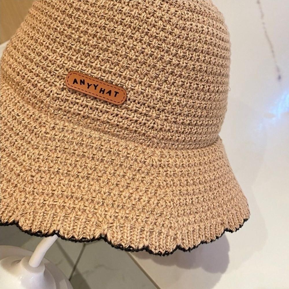Foldable Fisherman's Hat Breathable Outdoor Sun Hat Casual Knit Bucket Hat