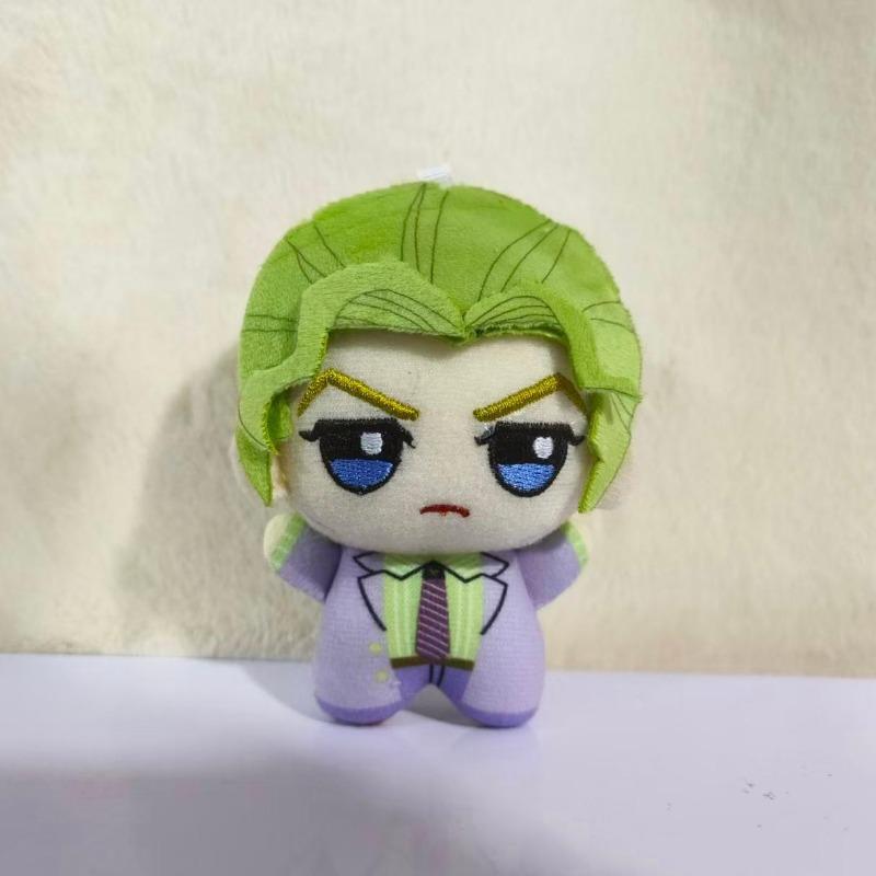 Mignon Peluche JoJo's Bizarre Adventure 10cm Josuke Higashikata Yoshikage Kira Mini Poupée en Coton Personnage Chibi Porte-clés Pendentif Collectionneurs Cadeau