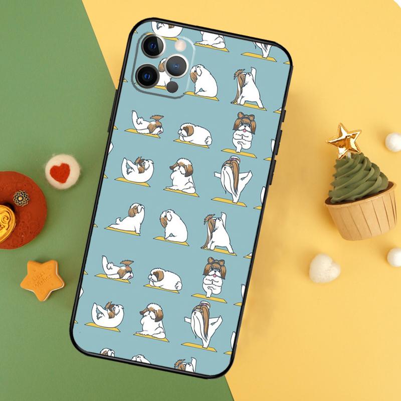 Cartoon Shih Tzu Dog Phone Case For iPhone 17 17Air 16 16E 15 14 13 12 11 Pro Max 12 13 Mini Shockproof Cover