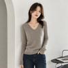 Women S V Neck Long Sleeve Pullover Knit Sweater Plus Size