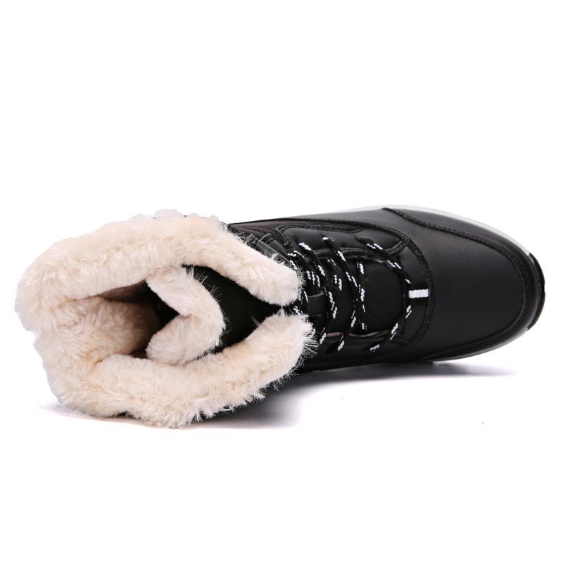 2025 Warm Thickened Mid-Calf Snow Boots with Velvet Lining, Large Size 42