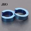 Ear Stud Round Earring Safe Unfading Unisex Stainless Steel Titanium Plated Clip for Shopping Club Daily Wear Hoop