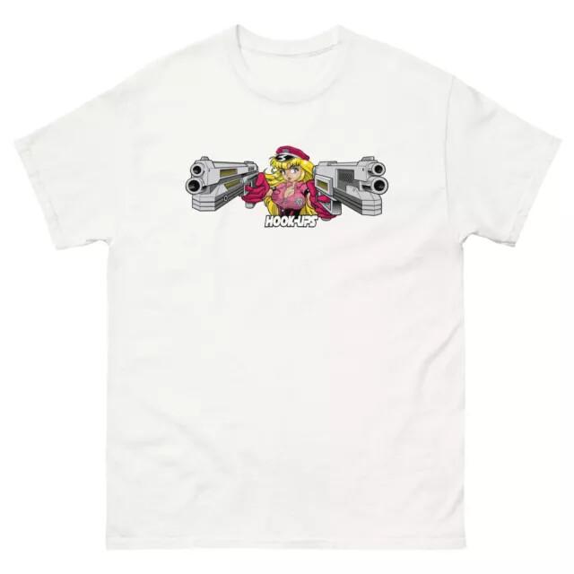 Hookups skate girl with two guns retro skateboarding t shirt design Unisex T-Shirt XL