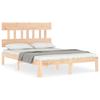 Vidaxl Bed Frame Without Mattress, 140X190 Cm, Solid Pine Wood