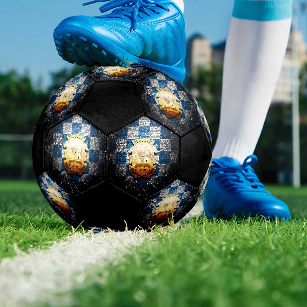 1PC Fuenlabrada taille 5 ballon de football Praha Ballon de Football en Salle Coloré Tous Âges Cousu à la Machine PVC Prêt pour la Compétition Durable Haut Rebond