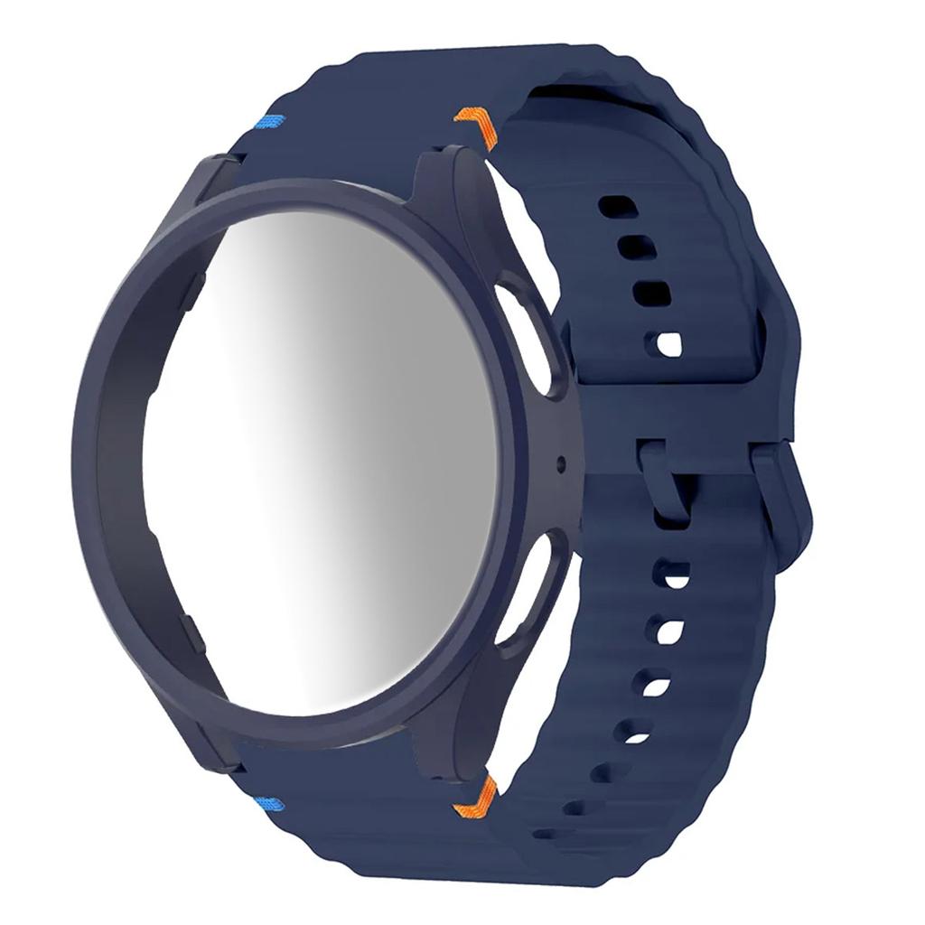 Silicone Strap for Samsung Watch 7 6 5 4 40mm 44mm 5Pro 45mm Band With Case Screen Protector Bumper cover for Wrist Accessories