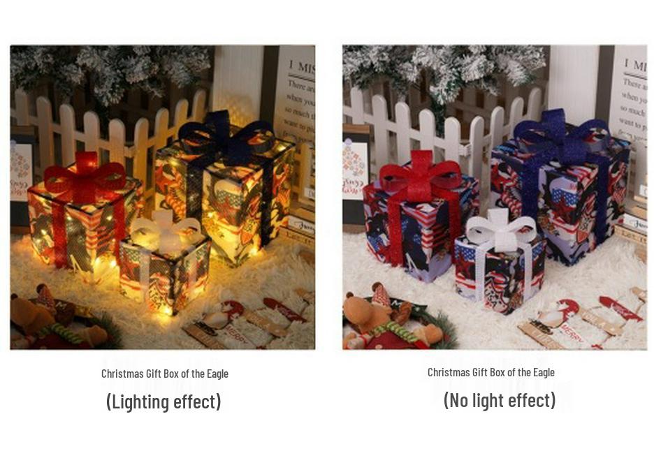 Christmas LED String Lights Gift Set: 3-Piece Decoration for Festive Party Atmosphere