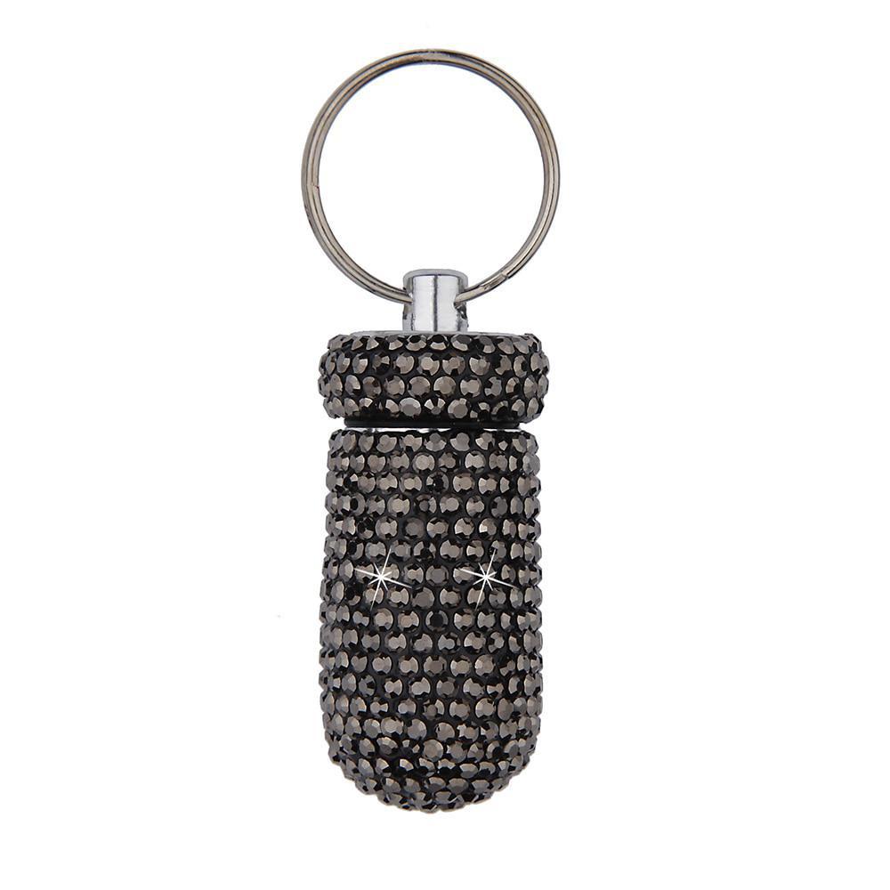 1Pc Diamond Car Storage Box Bottle Bling Organizer Hanging Pill Box for Auto Interior Key Ring Accessories