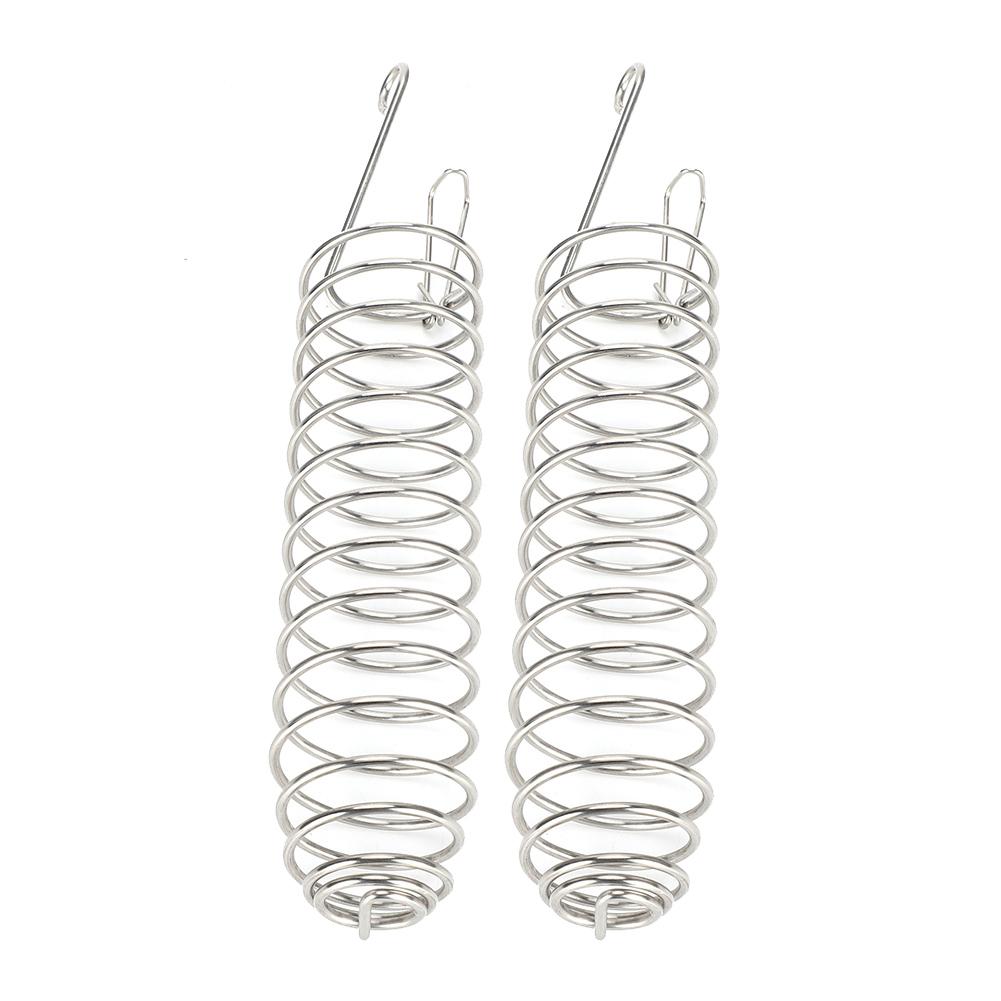 2Pcs Stainless Steel Bird Parrot Safety Lock Buckle Feeding Device Foraging Food Basket