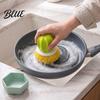 Practical Housewarming Gifts Cactus Dish Brush with Base Flexible Non Scratch Nano Scrubber Effective Material Oil Stain Remove Scrub for
