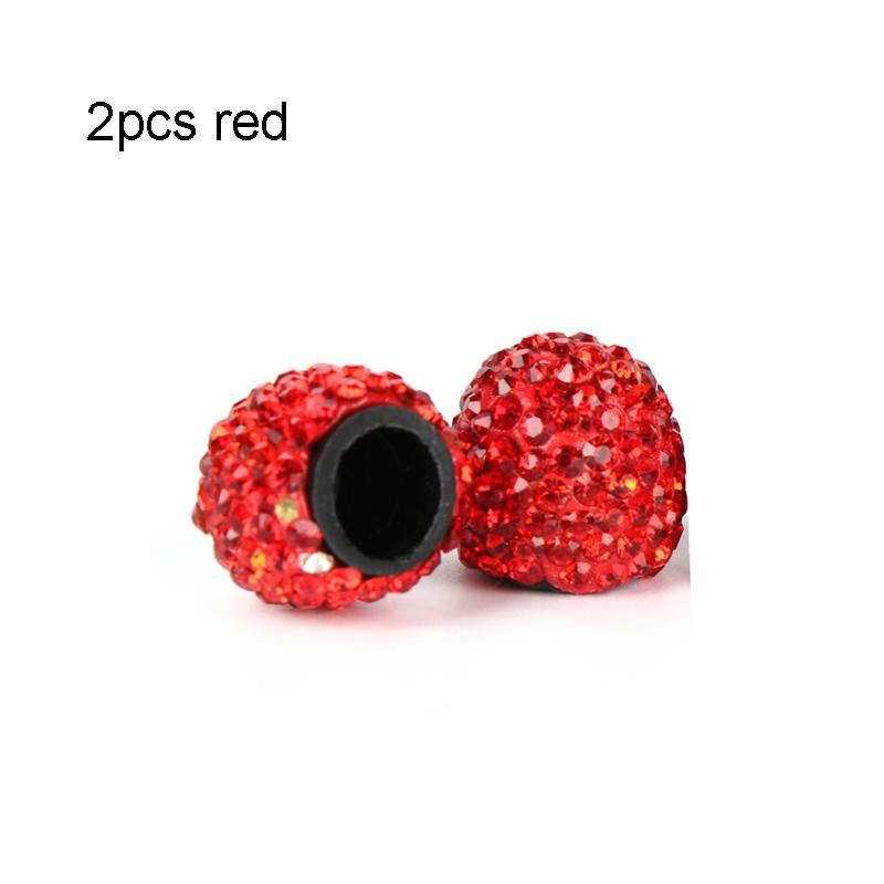 2/4 Pcs Diamond Valve Stem Caps Crystal Rhinestone Universal Tire Valve Dust Caps Decor For Car Motorcycles Trucks Accessories