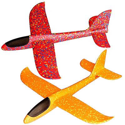 Glider Park Model Horizontal Rotating Toy [TradeWind] Hand-launched Airplane, Hand-launched, Assembly, Play, Aircraft, Flight, Flight, (Red/Orange)