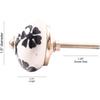Ceramic Knobs Assorted Pottery Drawer,Door Knobs and Pulls Handle for Kitchen Cabinets Home Interior Decor Knobs (Black and White, Pack of 15)