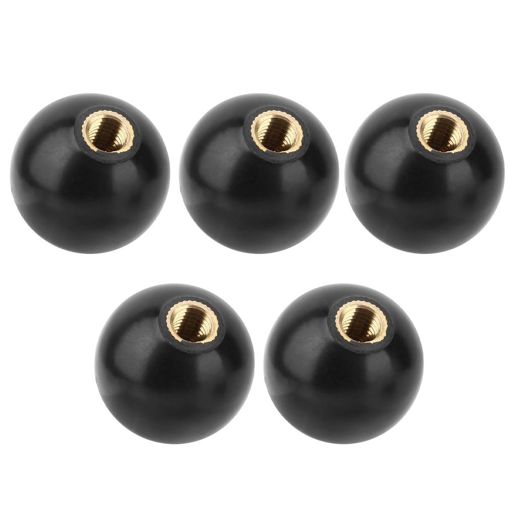 5Pcs Black Round Ball Engineering Plastic Lever Knob M10*35 Machine Tool Replacement
