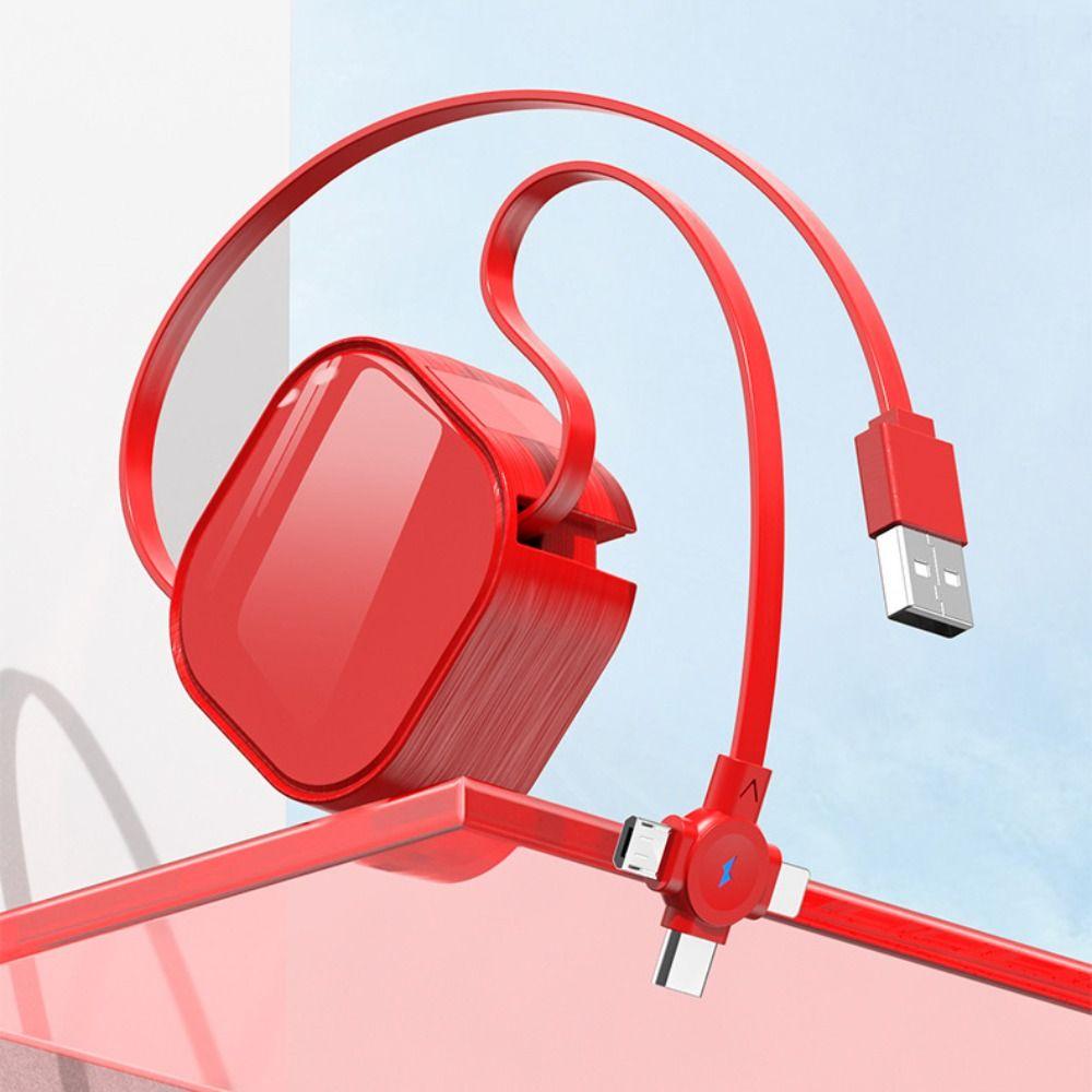 Micro USB 3 In 1 Charging Cable Retractable Charger Line for iPhone /Huawei /Samsung /Xiaomi