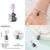 Original 100% Copper White Swan Beaded Cat Series Charms Fit Originalbracelet Diy Jewelry Making Women'S Gift