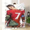 Football Star Pattern Flannel Printed Blanket Suitable for All Seasons Suitable for Living Room Office Sofa and Travel