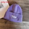 Embroidery Letter Fashion Neutral Casual Warm Knitted Hat For Autumn Winter And