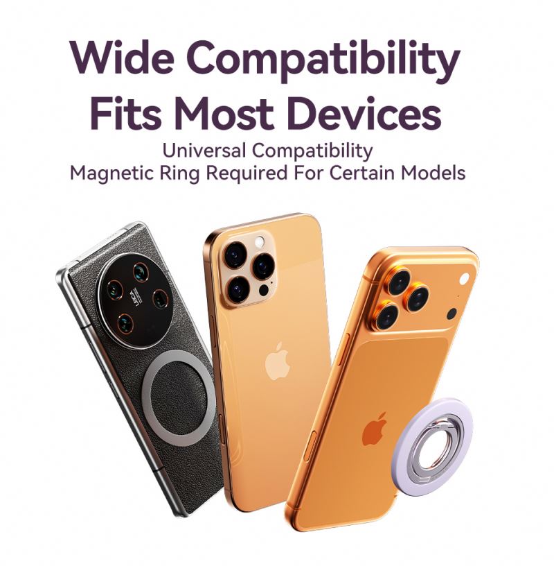 Dual Magnet Phone Ring Aluminum Alloy PC ABS Travel Essential Accessories 24g Lightweight Zero Burden Supplier 360 Rotatable