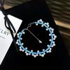Heavy-duty woven fairy-style sparkling lace necklace and bracelet set with natural freshwater pearls, a luxurious two-piece set available for