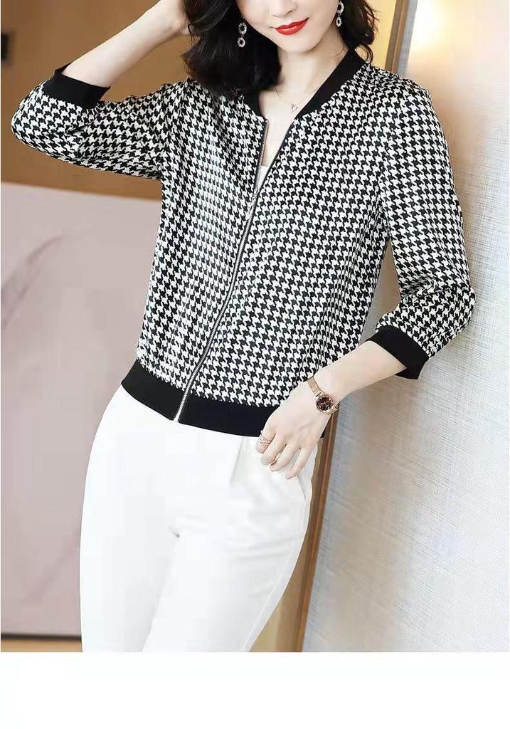 Women's Plus Size Loose Chiffon Sun Protection Baseball Jacket