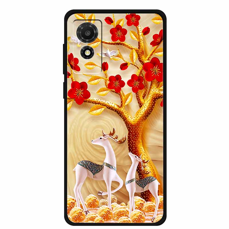 Etui na TCL 501 2024 Miękkie Etui Silikonowy Tylny Pokrowiec na TCL T433D Ochronna Obudowa Etui na TCL 501 Etui Kreskówkowe Zwierzątko TCL501