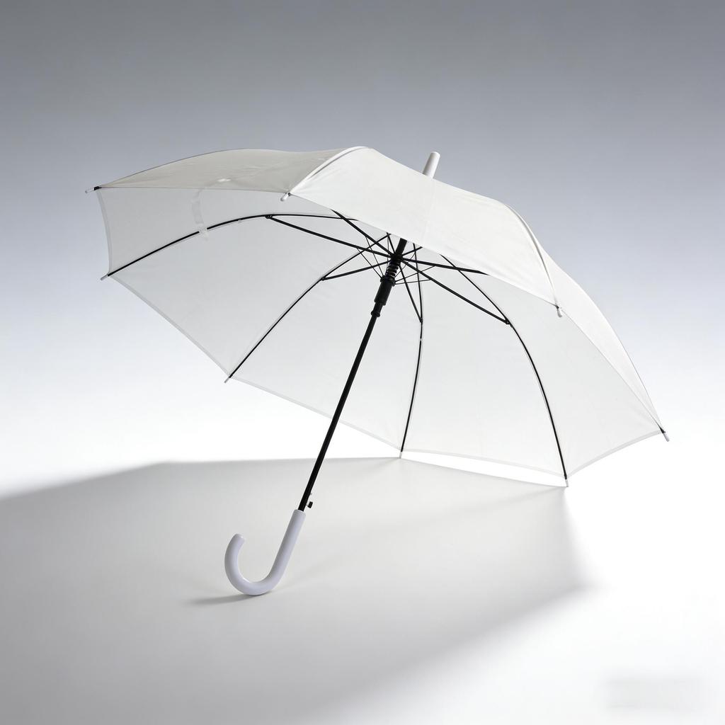 Dual-Use Clear and Frosted Umbrella: 8-Rib Transparent & 16-Rib Frosted Long-Handle Umbrella for Adults and Children with Custom Branding Options