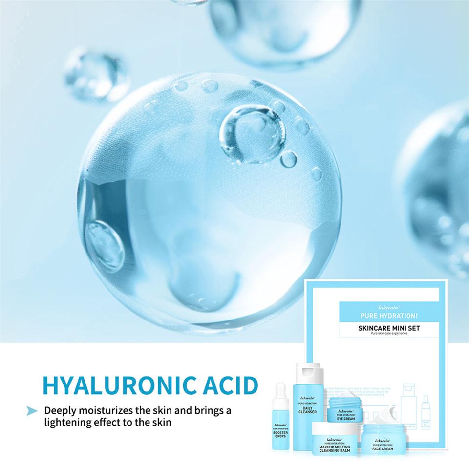 Hautpflege Mini-Set Reiniger Make-up Entferner Feuchtigkeitscreme & Augencreme zur Hydratisierung der Haut Flugzeugfreundliche Größen Hautpflegeset Anti-Falten Hautpflege