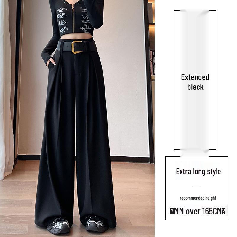 2025 Autumn Women s High-Waisted Wide-Leg Draped Pants Medium