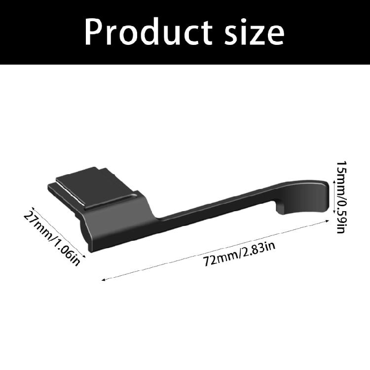 Street Photography Camera Thumb Rest, Hot Shoe Metal Grip Accessory for X-E5 One-Hand Carry, Daily Use, and Travel Days