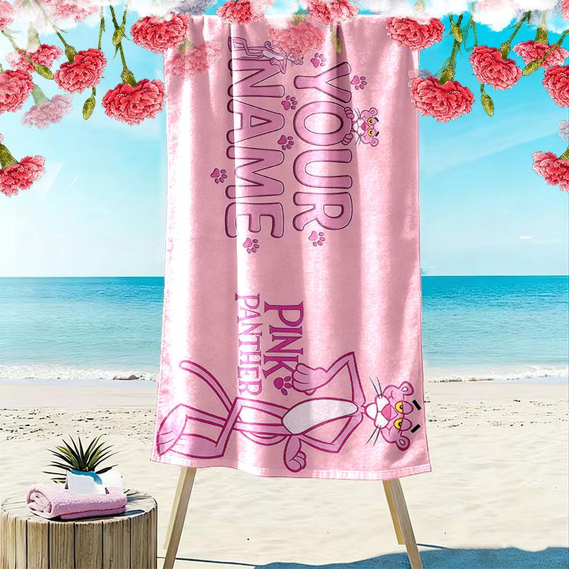 PINK PANTHER Print Beach Towel, Large Soft Quick Dry Towel for Beach Camping Swimming