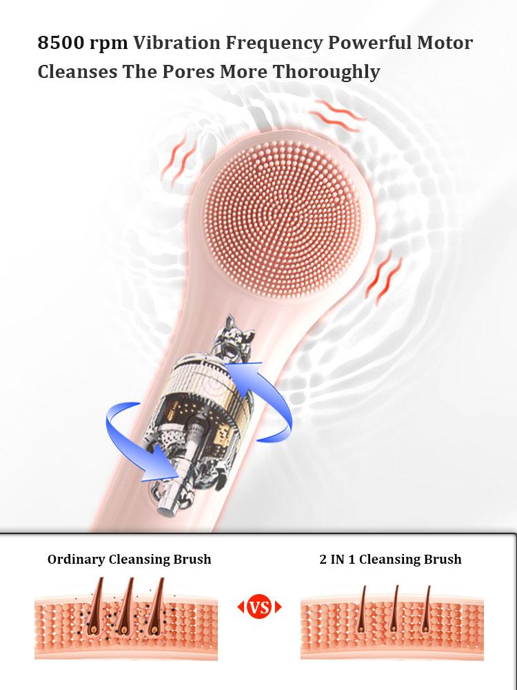 Waterproof Facial Cleansing Brush for Men & Women Rechargeable Exfoliating Electric Face Scrubber Cleanser Brush