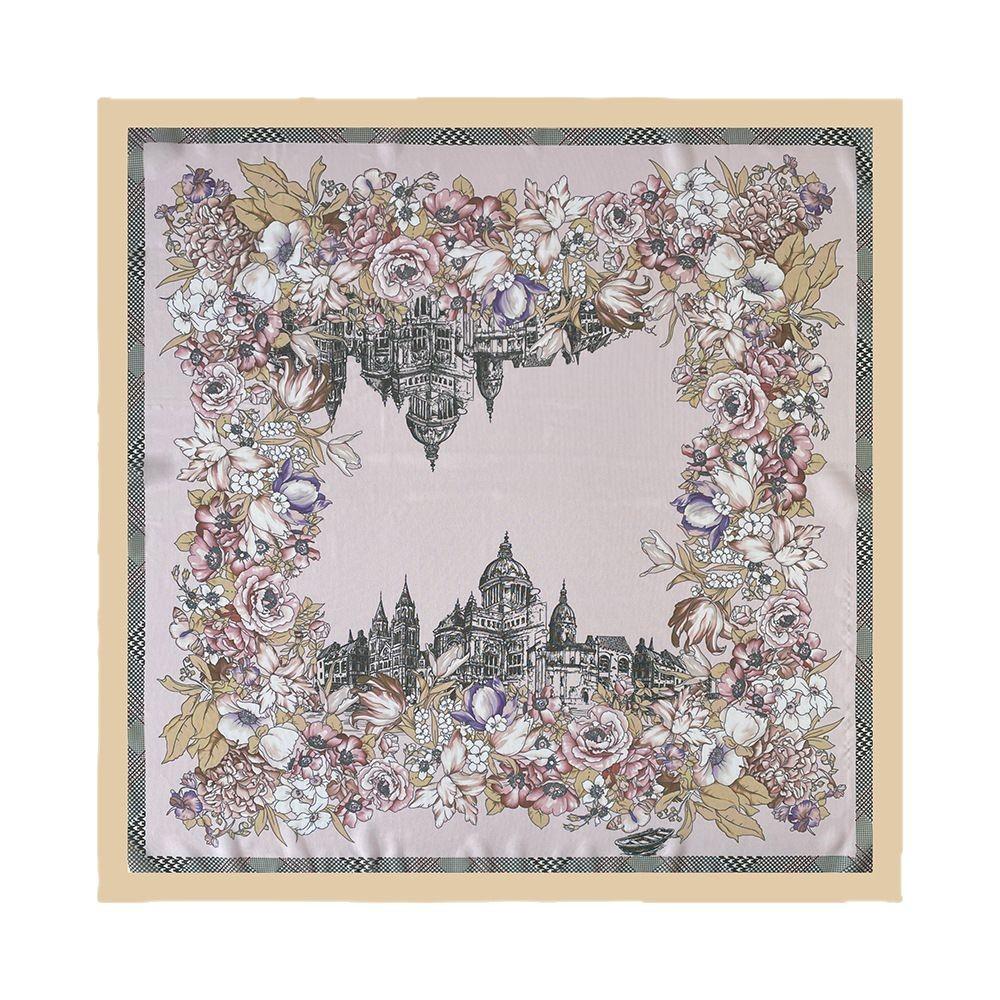 New Scarf Fashionable Light Luxury Versatile Plant Flowers Outdoor Sunscreen Shawl Big Square Scarf Headscarf Scarf