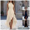QICED Women's Fashion Sleeveless Suspenders Summer Spring Solid Color Print Casual Dresses Casual Chic