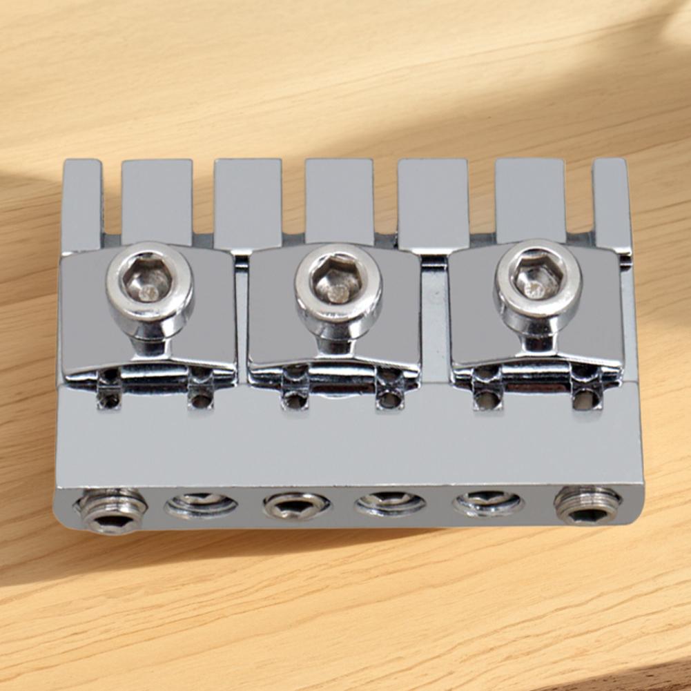 42mm 6-String Headless Electric Guitar Locking Nuts with 2 Wrench 2 Screw String Lock Nuts Musical Instrument Accessory nero