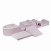 The Largest Foam Playground with a Pool Micro Velvet Soft Light Pink + 100 Balls: Transparent, Pearl, Opalescent