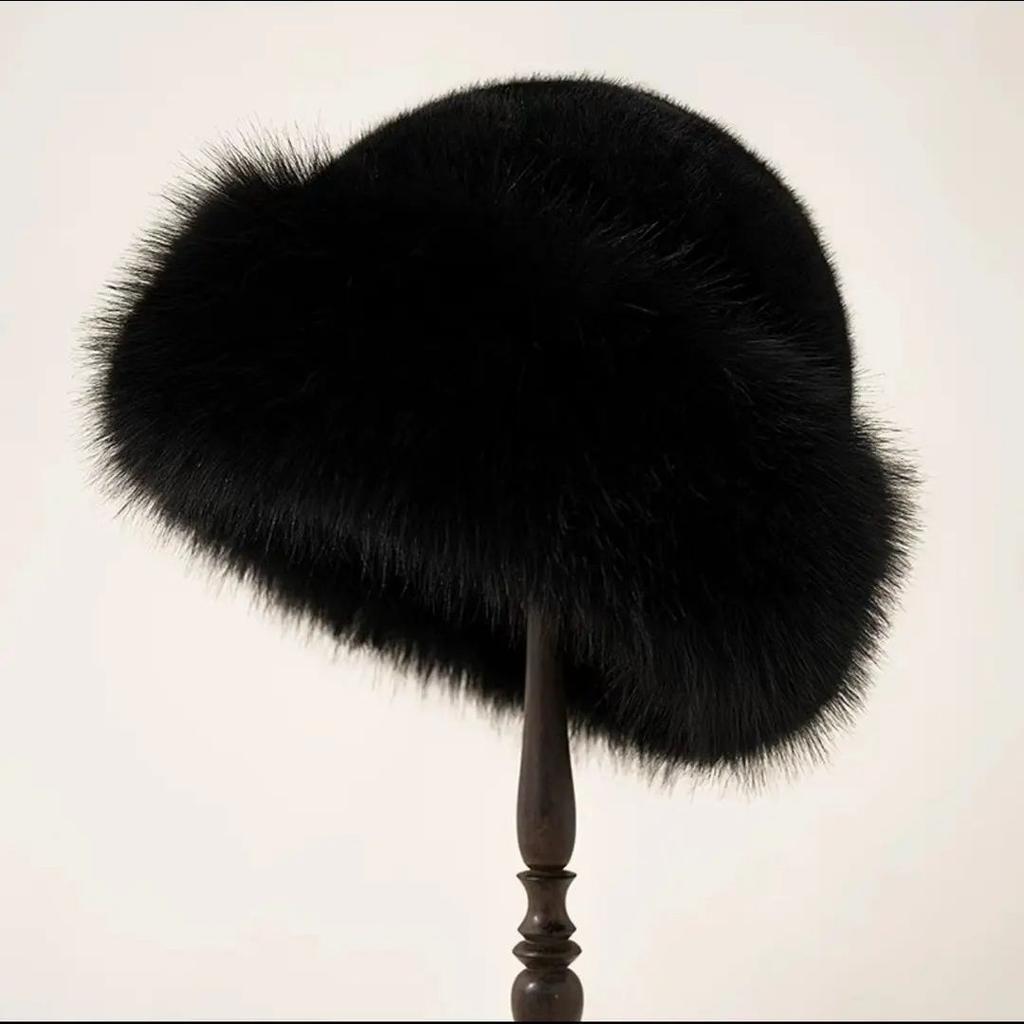 Plush Mongolia Cap Autumn And Winter New Thickened Cold Warm Imitation Fur Fashion Simple Pot Hat Women's Hat