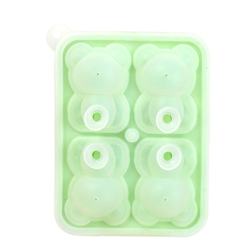 

2 Pack Silicone Ice Tray Ice Cube Maker Bear Shape Silicone Ice Molds Ice Maker Silicone Ice Molds Suitable for Ice Cube зелений