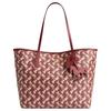 Bolso Tote City33 Estampado de Caballo y Carruaje Rojo Vino Dorado Viaje Diario CDB57-IMWGD