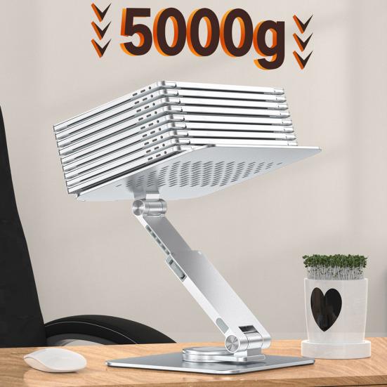 Multifunctional Lifting Laptop Stand 360-degree Rotatable Aluminum Alloy Bracket for Notebook Phone